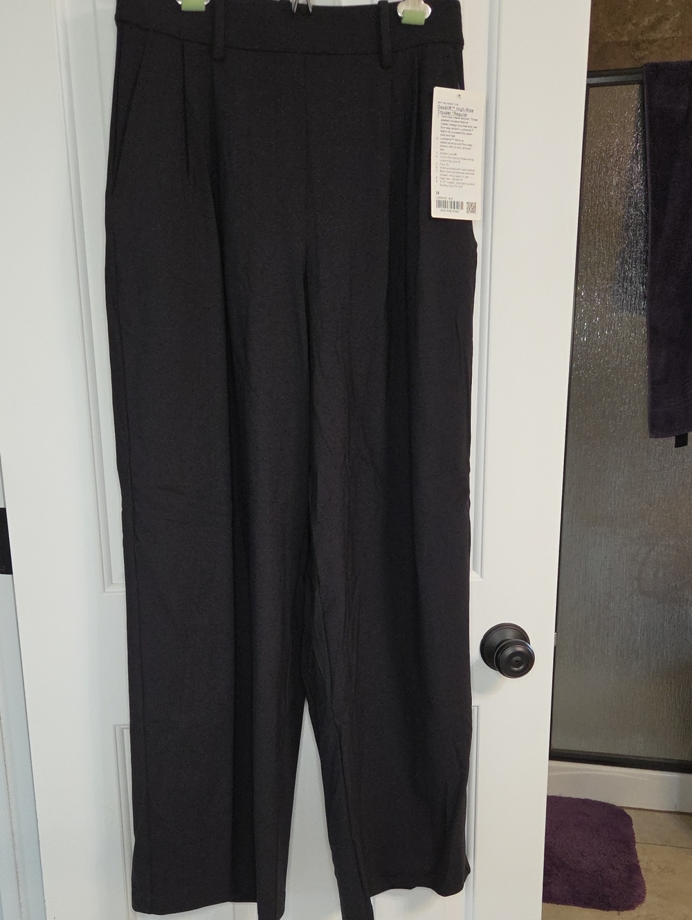 Lululemon Daydrift High-Rise Black Wide-Leg Trousers 31.5 Inseam